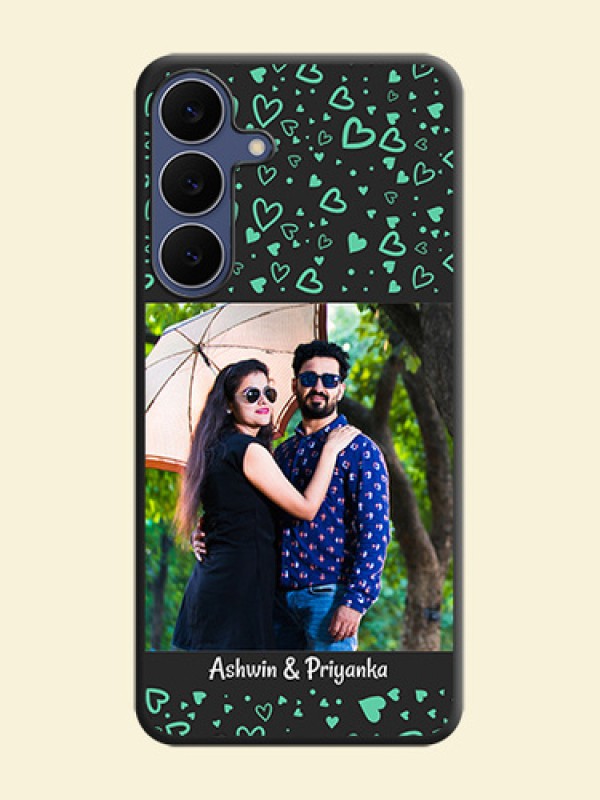 Sea Green Indefinite Love Pattern on Photo On Space Black Custom Soft Matte Mobile Back Cover - Samsung Galaxy S25 FE 5G