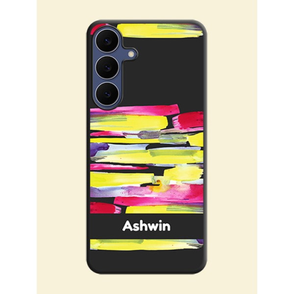 Brush Coloured On Space Black Custom Soft Matte Mobile Back Cover - Samsung Galaxy S25 FE 5G Brush Coloured On Space Black Custom Soft Matte Mobile Back Cover - Samsung Galaxy S25 FE 5G