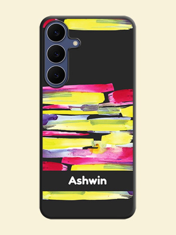 Brush Coloured On Space Black Custom Soft Matte Mobile Back Cover - Samsung Galaxy S25 FE 5G