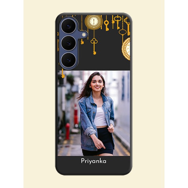 Decorative Design with Text On Space Black Custom Soft Matte Mobile Back Cover - Samsung Galaxy S25 FE 5G