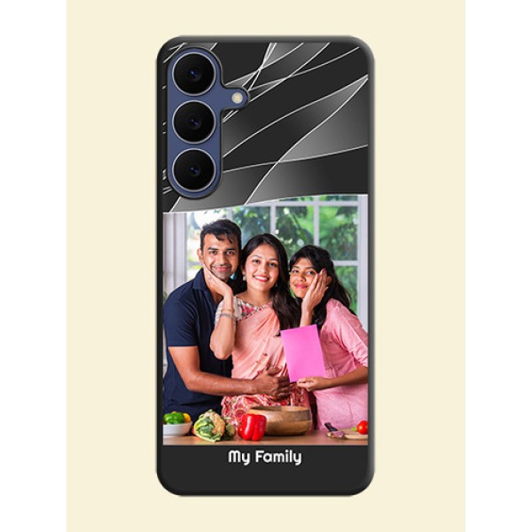 Mixed Wave Lines on Photo On Space Black Custom Soft Matte Mobile Back Cover - Samsung Galaxy S25 FE 5G Mixed Wave Lines on Photo On Space Black Custom Soft Matte Mobile Back Cover - Samsung Galaxy S25 FE 5G