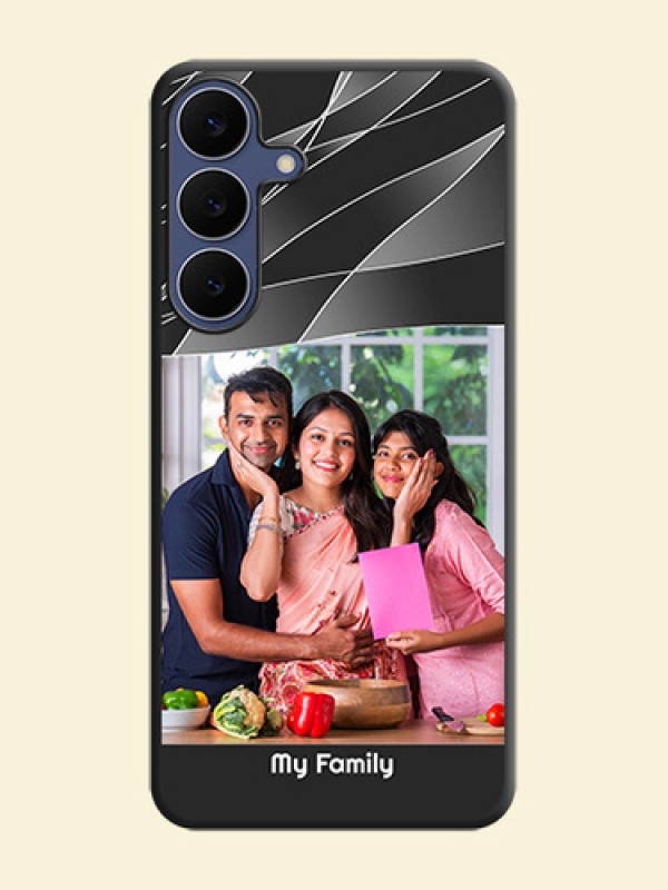 Mixed Wave Lines on Photo On Space Black Custom Soft Matte Mobile Back Cover - Samsung Galaxy S25 FE 5G