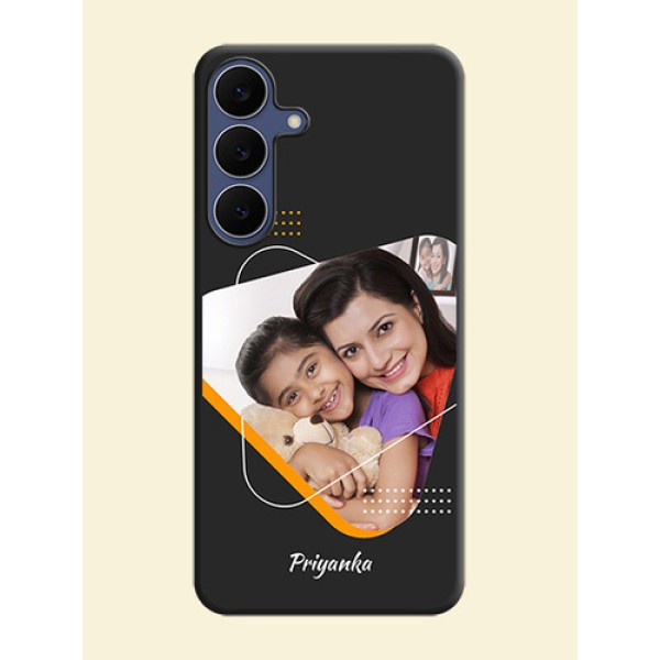 Yellow Triangle on Photo On Space Black Custom Soft Matte Mobile Back Cover - Samsung Galaxy S25 FE 5G Yellow Triangle on Photo On Space Black Custom Soft Matte Mobile Back Cover - Samsung Galaxy S25 FE 5G