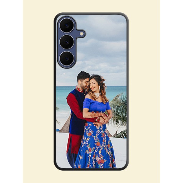 Full Single Pic Upload On Space Black Custom Soft Matte Mobile Back Cover - Samsung Galaxy S25 FE 5G Full Single Pic Upload On Space Black Custom Soft Matte Mobile Back Cover - Samsung Galaxy S25 FE 5G