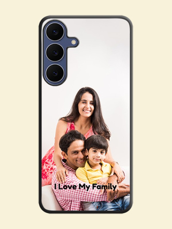 Full Single Pic Upload With Text On Space Black Custom Soft Matte Mobile Back Cover - Samsung Galaxy S25 FE 5G