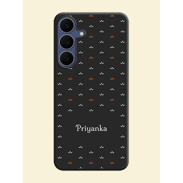 Simple Pattern With Custom Text On Space Black Custom Soft Matte Mobile Back Cover - Samsung Galaxy S25 FE 5G Simple Pattern With Custom Text On Space Black Custom Soft Matte Mobile Back Cover - Samsung Galaxy S25 FE 5G