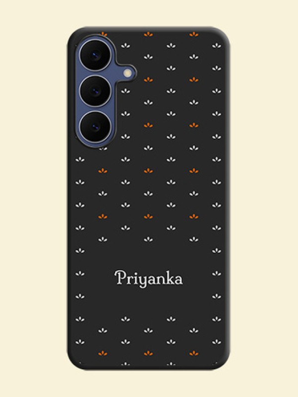 Simple Pattern With Custom Text On Space Black Custom Soft Matte Mobile Back Cover - Samsung Galaxy S25 FE 5G