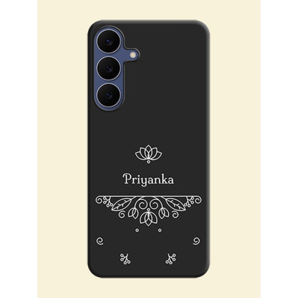 Lotus Garden Custom Text On Space Black Custom Soft Matte Mobile Back Cover - Samsung Galaxy S25 FE 5G Lotus Garden Custom Text On Space Black Custom Soft Matte Mobile Back Cover - Samsung Galaxy S25 FE 5G