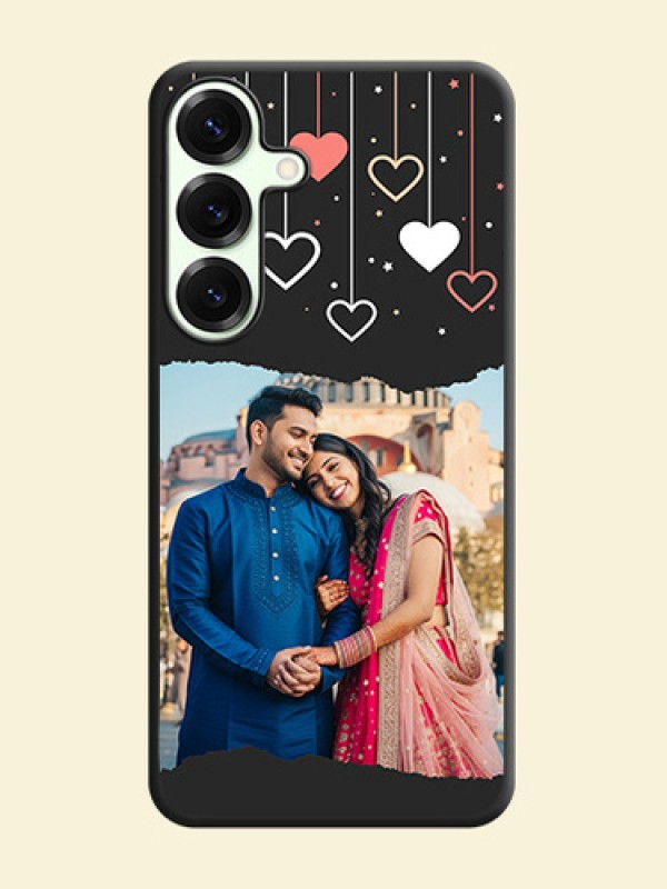 Love Hangings with Splash Wave Picture On Space Black Custom Soft Matte Mobile Back Cover - Galaxy S25 Plus 5G