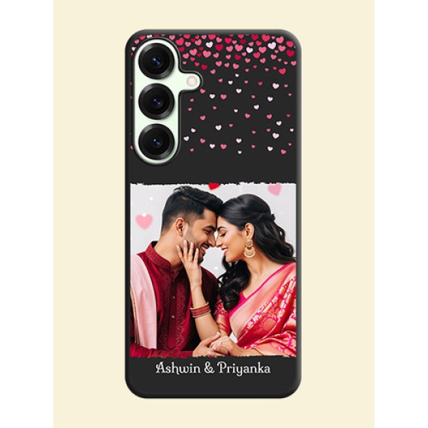 Fall in Love with Your Partner on Photo On Space Black Custom Soft Matte Mobile Back Cover - Galaxy S25 Plus 5G Fall in Love with Your Partner on Photo On Space Black Custom Soft Matte Mobile Back Cover - Galaxy S25 Plus 5G