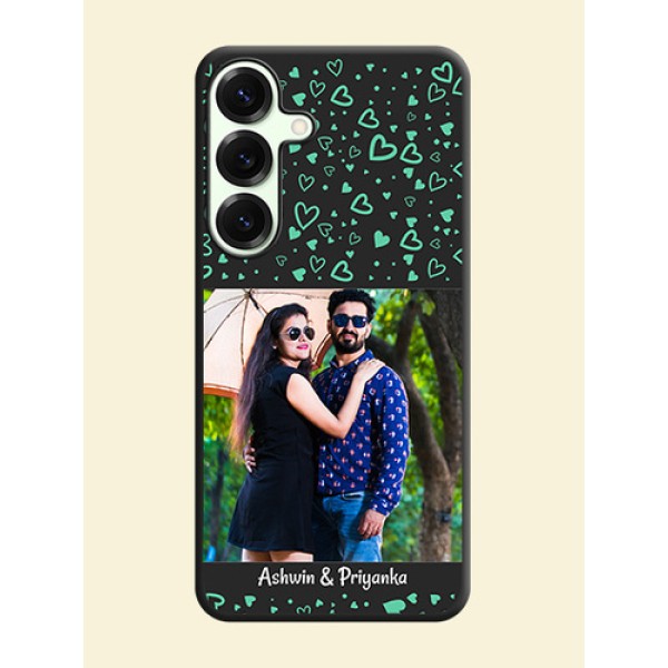 Sea Green Indefinite Love Pattern on Photo On Space Black Custom Soft Matte Mobile Back Cover - Galaxy S25 Plus 5G Sea Green Indefinite Love Pattern on Photo On Space Black Custom Soft Matte Mobile Back Cover - Galaxy S25 Plus 5G