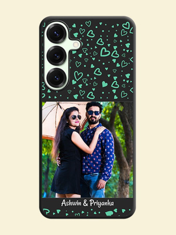 Sea Green Indefinite Love Pattern on Photo On Space Black Custom Soft Matte Mobile Back Cover - Galaxy S25 Plus 5G