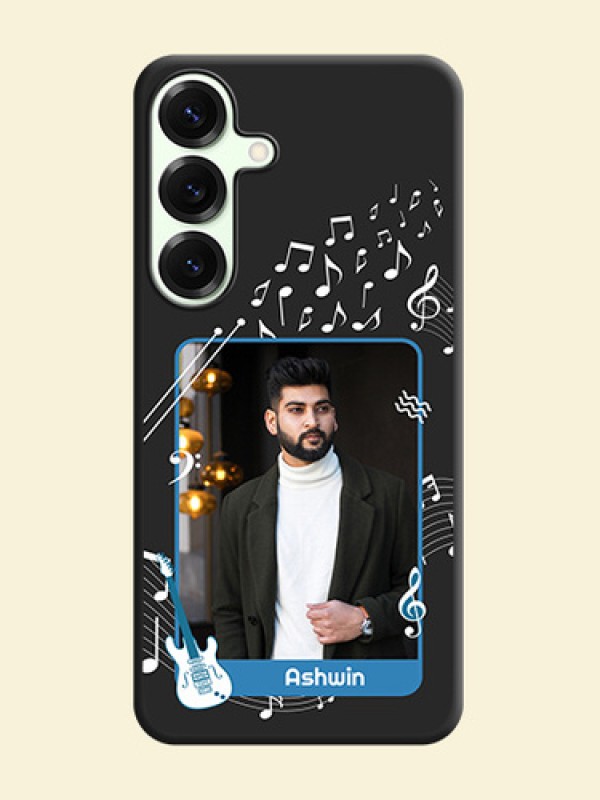 Musical Theme Design with Text on Photo On Space Black Custom Soft Matte Mobile Back Cover - Galaxy S25 Plus 5G