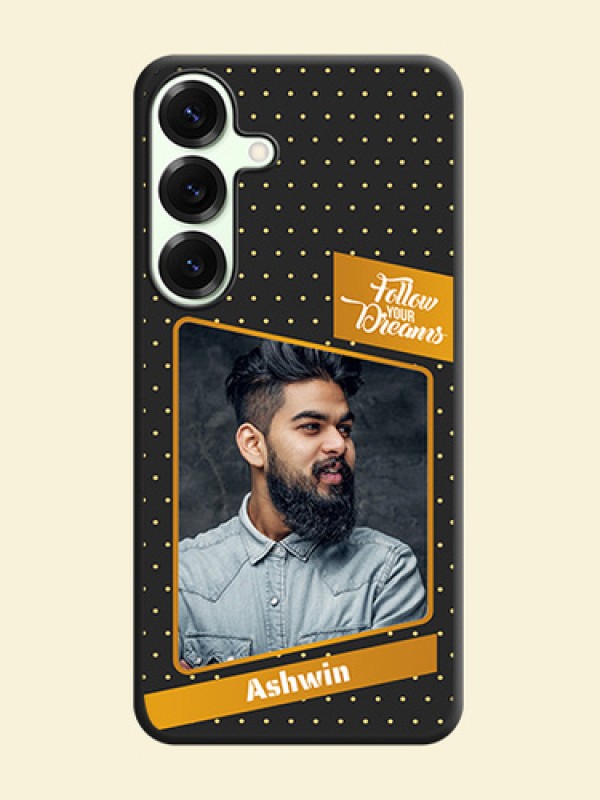 Follow Your Dreams with White Dots On Space Black Custom Soft Matte Mobile Back Cover - Galaxy S25 Plus 5G