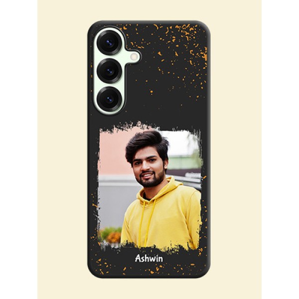 Spray Free Design on Photo On Space Black Custom Soft Matte Mobile Back Cover - Galaxy S25 Plus 5G
