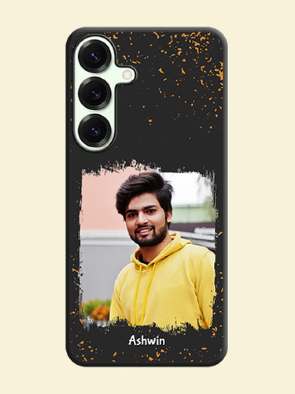 Spray Free Design on Photo On Space Black Custom Soft Matte Mobile Back Cover - Galaxy S25 Plus 5G