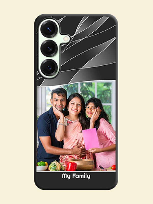 Mixed Wave Lines on Photo On Space Black Custom Soft Matte Mobile Back Cover - Galaxy S25 Plus 5G