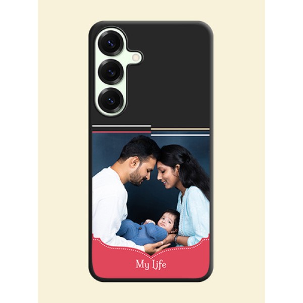 Classic Plain Design with Name On Space Black Custom Soft Matte Mobile Back Cover - Galaxy S25 Plus 5G Classic Plain Design with Name On Space Black Custom Soft Matte Mobile Back Cover - Galaxy S25 Plus 5G
