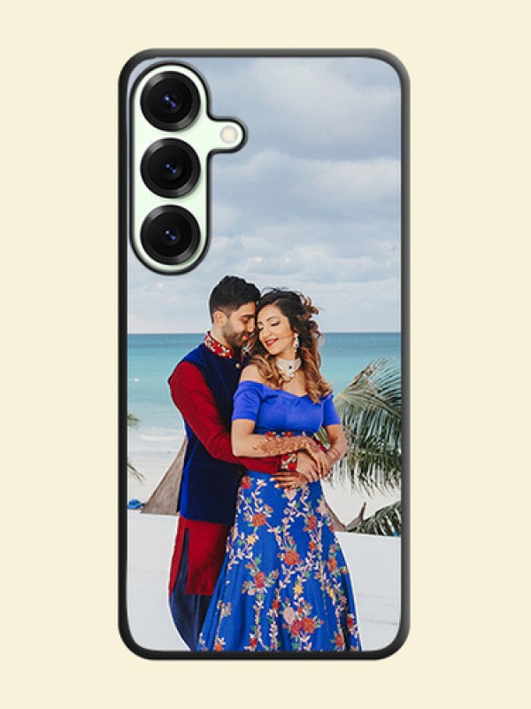Full Single Pic Upload On Space Black Custom Soft Matte Mobile Back Cover - Galaxy S25 Plus 5G