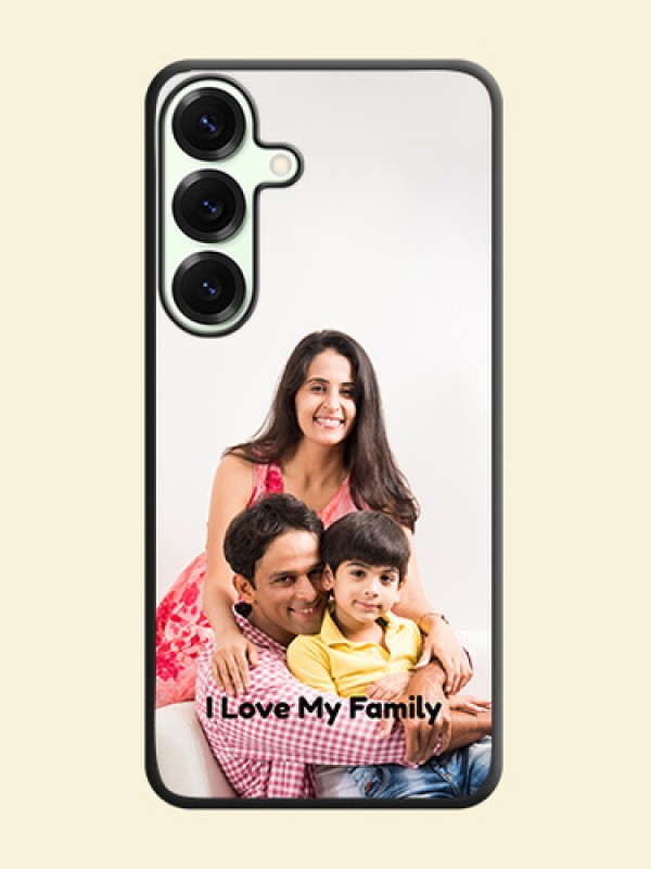 Full Single Pic Upload With Text On Space Black Custom Soft Matte Mobile Back Cover - Galaxy S25 Plus 5G