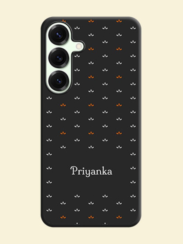 Simple Pattern With Custom Text On Space Black Custom Soft Matte Mobile Back Cover - Galaxy S25 Plus 5G