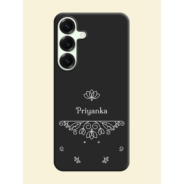 Lotus Garden Custom Text On Space Black Custom Soft Matte Mobile Back Cover - Galaxy S25 Plus 5G Lotus Garden Custom Text On Space Black Custom Soft Matte Mobile Back Cover - Galaxy S25 Plus 5G
