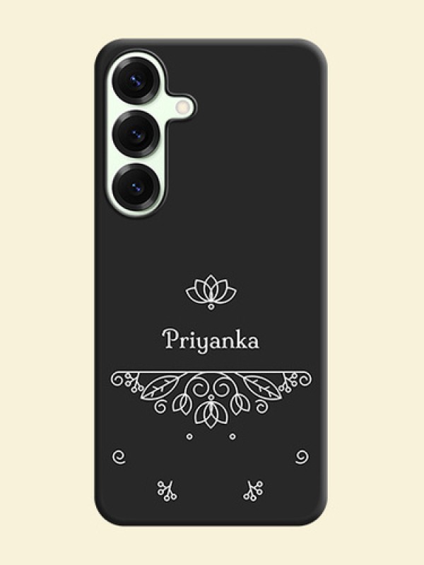 Lotus Garden Custom Text On Space Black Custom Soft Matte Mobile Back Cover - Galaxy S25 Plus 5G