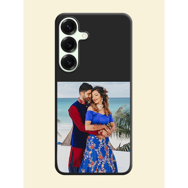 Image Upload With Space Black Color On Custom Soft Matte Mobile Back Cover - Samsung Galaxy S25 Plus 5G Image Upload With Space Black Color On Custom Soft Matte Mobile Back Cover - Samsung Galaxy S25 Plus 5G