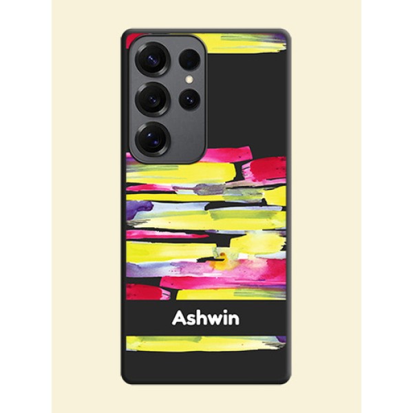 Brush Coloured On Space Black Custom Soft Matte Mobile Back Cover - Galaxy S25 Ultra 5G Brush Coloured On Space Black Custom Soft Matte Mobile Back Cover - Galaxy S25 Ultra 5G