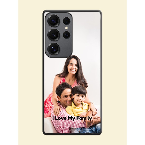 Full Single Pic Upload With Text On Space Black Custom Soft Matte Mobile Back Cover - Galaxy S25 Ultra 5G Full Single Pic Upload With Text On Space Black Custom Soft Matte Mobile Back Cover - Galaxy S25 Ultra 5G