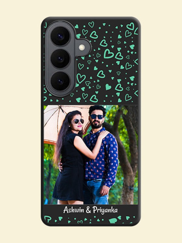 Sea Green Indefinite Love Pattern on Photo On Space Black Custom Soft Matte Mobile Back Cover - Samsung Galaxy S26 5G