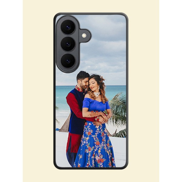 Full Single Pic Upload On Space Black Custom Soft Matte Mobile Back Cover - Samsung Galaxy S26 5G Full Single Pic Upload On Space Black Custom Soft Matte Mobile Back Cover - Samsung Galaxy S26 5G