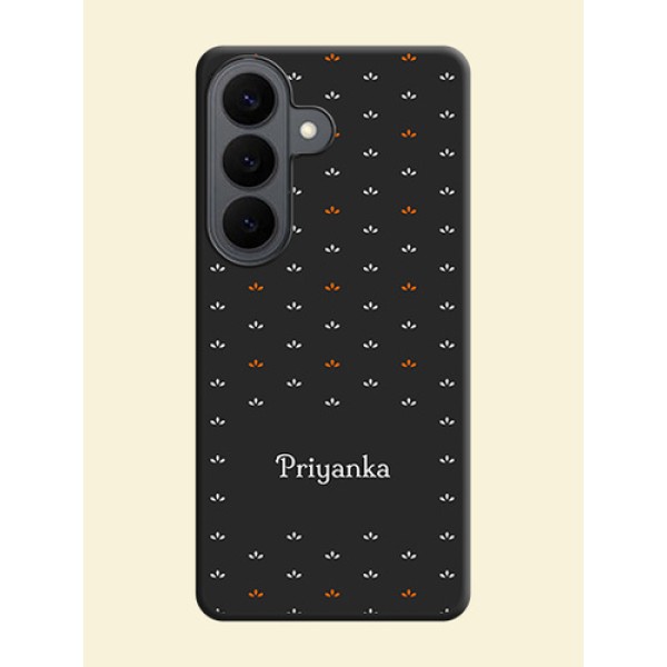 Simple Pattern With Custom Text On Space Black Custom Soft Matte Mobile Back Cover - Samsung Galaxy S26 5G Simple Pattern With Custom Text On Space Black Custom Soft Matte Mobile Back Cover - Samsung Galaxy S26 5G