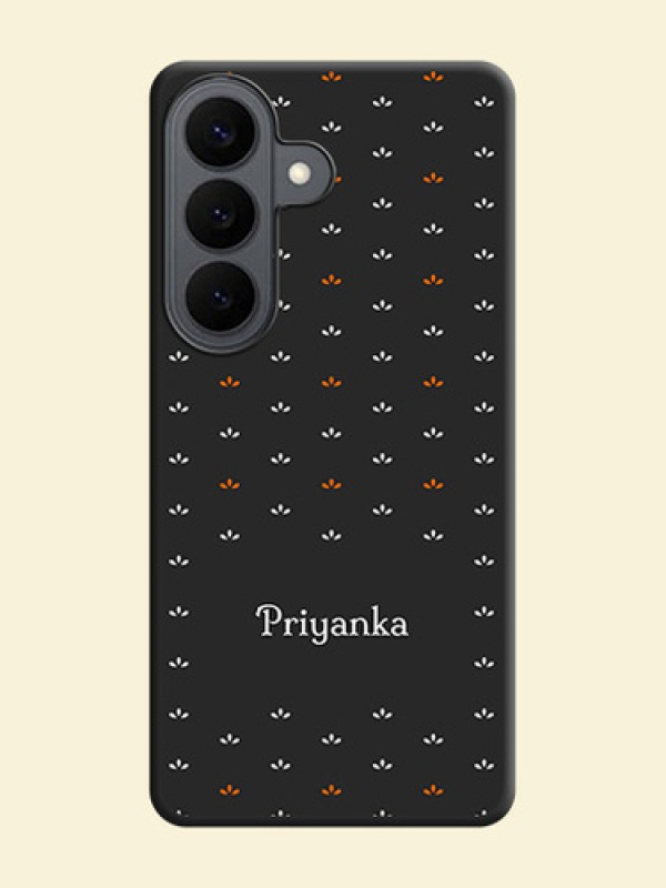 Simple Pattern With Custom Text On Space Black Custom Soft Matte Mobile Back Cover - Samsung Galaxy S26 5G