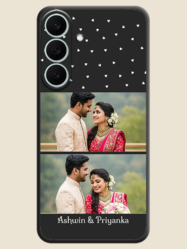 Miniature Love Symbols with Name On Space Black Custom Soft Matte Mobile Back Cover - Samsung Galaxy S26 FE 5G