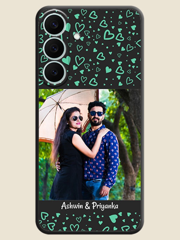Sea Green Indefinite Love Pattern on Photo On Space Black Custom Soft Matte Mobile Back Cover - Samsung Galaxy S26 FE 5G