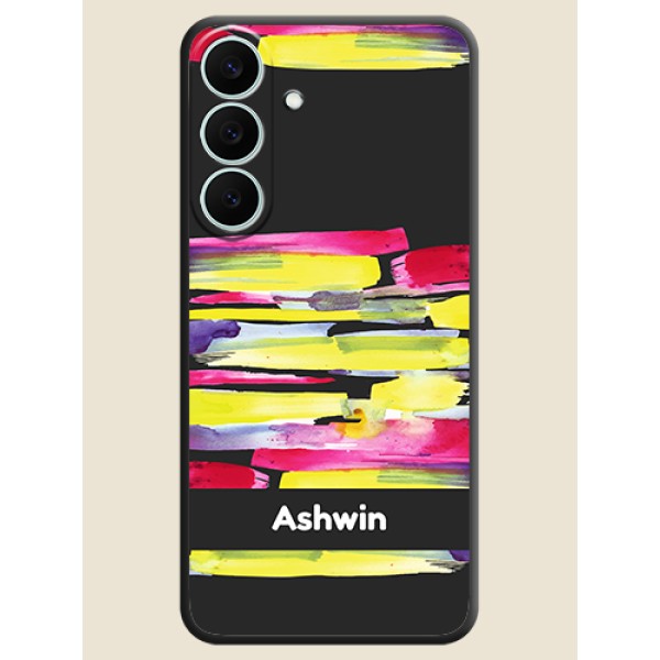 Brush Coloured On Space Black Custom Soft Matte Mobile Back Cover - Samsung Galaxy S26 FE 5G Brush Coloured On Space Black Custom Soft Matte Mobile Back Cover - Samsung Galaxy S26 FE 5G