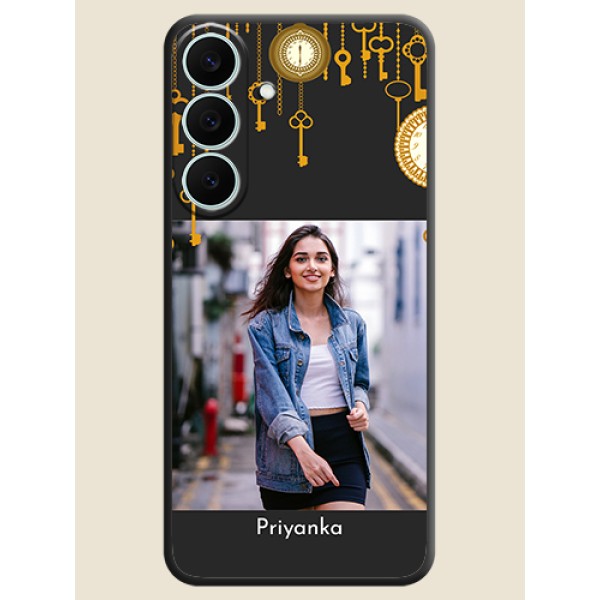 Decorative Design with Text On Space Black Custom Soft Matte Mobile Back Cover - Samsung Galaxy S26 FE 5G Decorative Design with Text On Space Black Custom Soft Matte Mobile Back Cover - Samsung Galaxy S26 FE 5G