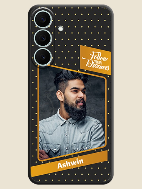 Follow Your Dreams with White Dots On Space Black Custom Soft Matte Mobile Back Cover - Samsung Galaxy S26 FE 5G
