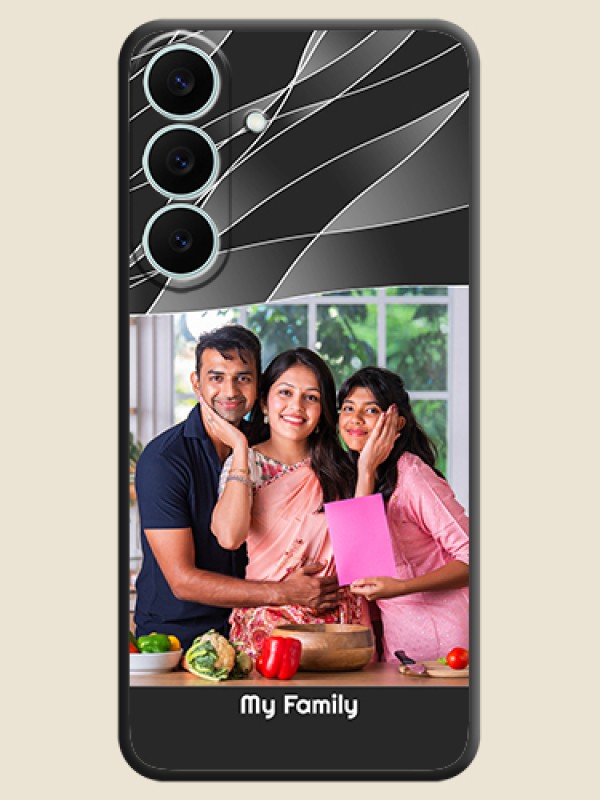 Mixed Wave Lines on Photo On Space Black Custom Soft Matte Mobile Back Cover - Samsung Galaxy S26 FE 5G