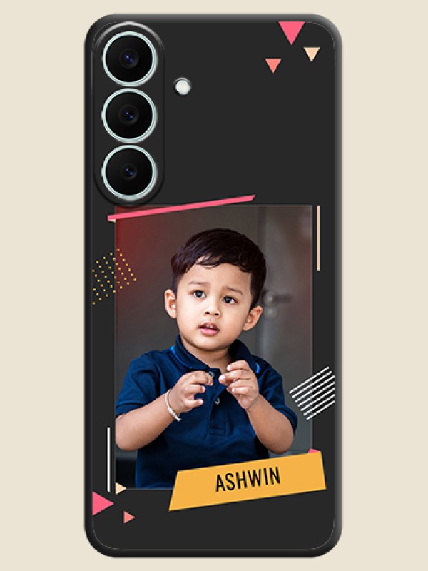 Photo Frame with Triangle Small Dots on Photo On Space Black Custom Soft Matte Mobile Back Cover - Samsung Galaxy S26 FE 5G