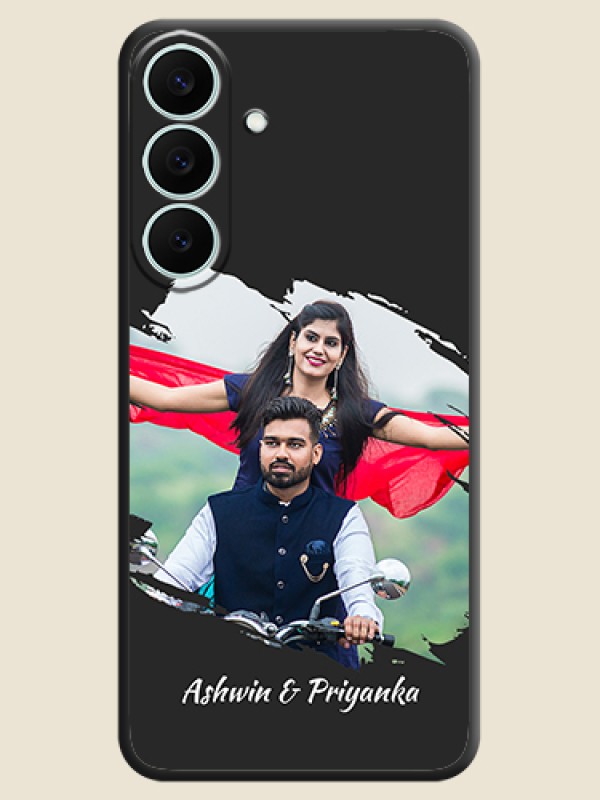 Grunge Brush Strokes on Photo On Space Black Custom Soft Matte Mobile Back Cover - Samsung Galaxy S26 FE 5G