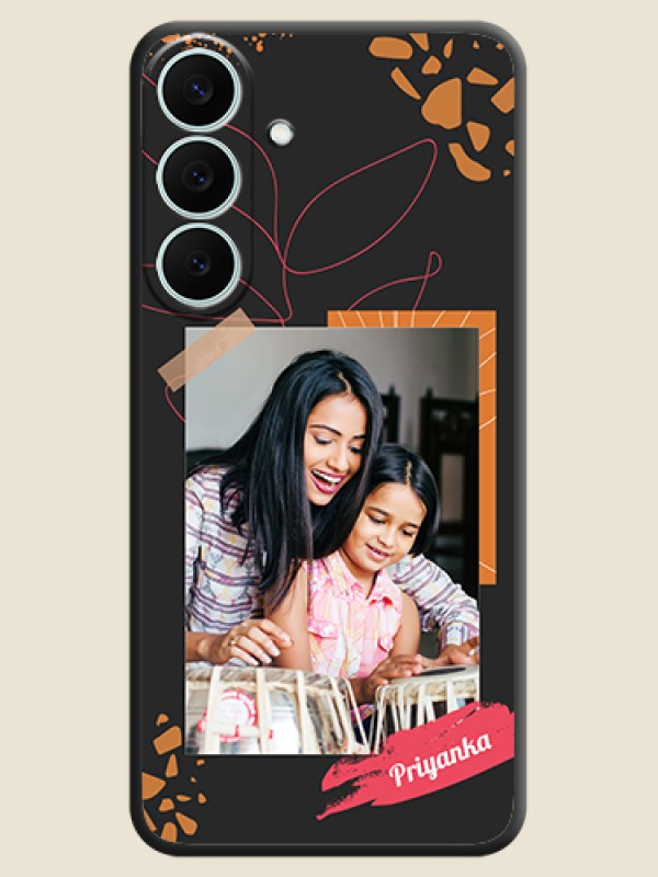 Orange Photo Frame On Space Black Custom Soft Matte Mobile Back Cover - Samsung Galaxy S26 FE 5G