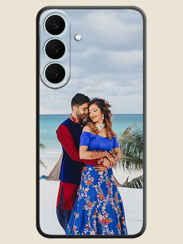 Full Single Pic Upload On Space Black Custom Soft Matte Mobile Back Cover - Samsung Galaxy S26 FE 5G