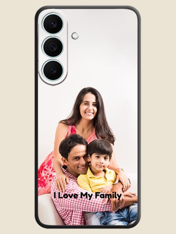 Full Single Pic Upload With Text On Space Black Custom Soft Matte Mobile Back Cover - Samsung Galaxy S26 FE 5G