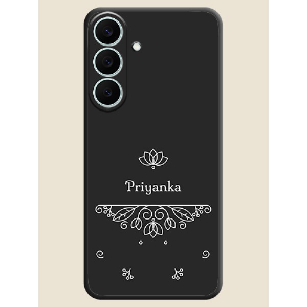 Lotus Garden Custom Text On Space Black Custom Soft Matte Mobile Back Cover - Samsung Galaxy S26 FE 5G Lotus Garden Custom Text On Space Black Custom Soft Matte Mobile Back Cover - Samsung Galaxy S26 FE 5G
