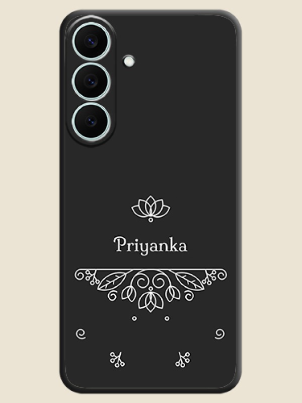 Lotus Garden Custom Text On Space Black Custom Soft Matte Mobile Back Cover - Samsung Galaxy S26 FE 5G
