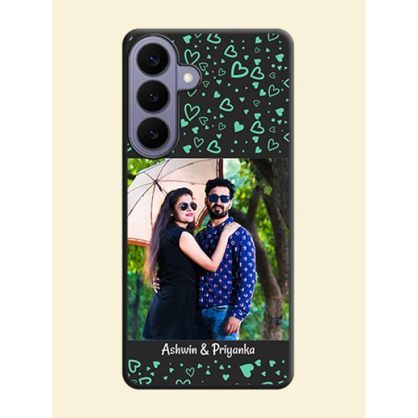 Sea Green Indefinite Love Pattern on Photo On Space Black Custom Soft Matte Mobile Back Cover - Samsung Galaxy S26 Plus 5G Sea Green Indefinite Love Pattern on Photo On Space Black Custom Soft Matte Mobile Back Cover - Samsung Galaxy S26 Plus 5G