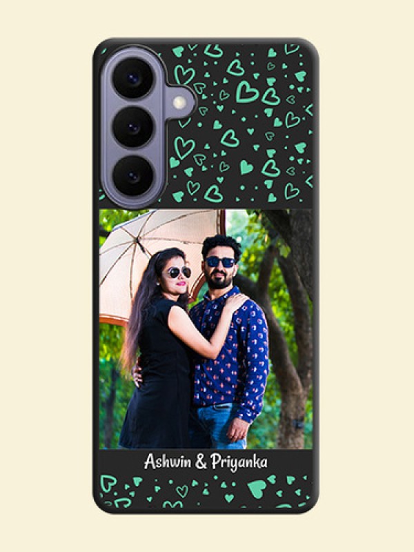 Sea Green Indefinite Love Pattern on Photo On Space Black Custom Soft Matte Mobile Back Cover - Samsung Galaxy S26 Plus 5G