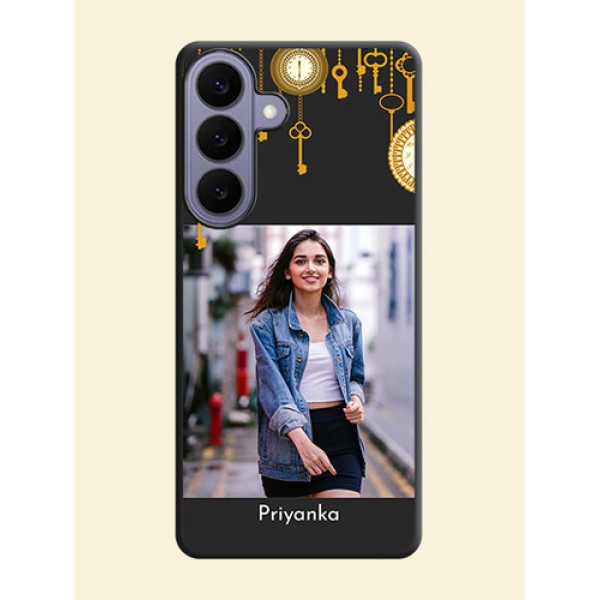 Decorative Design with Text On Space Black Custom Soft Matte Mobile Back Cover - Samsung Galaxy S26 Plus 5G